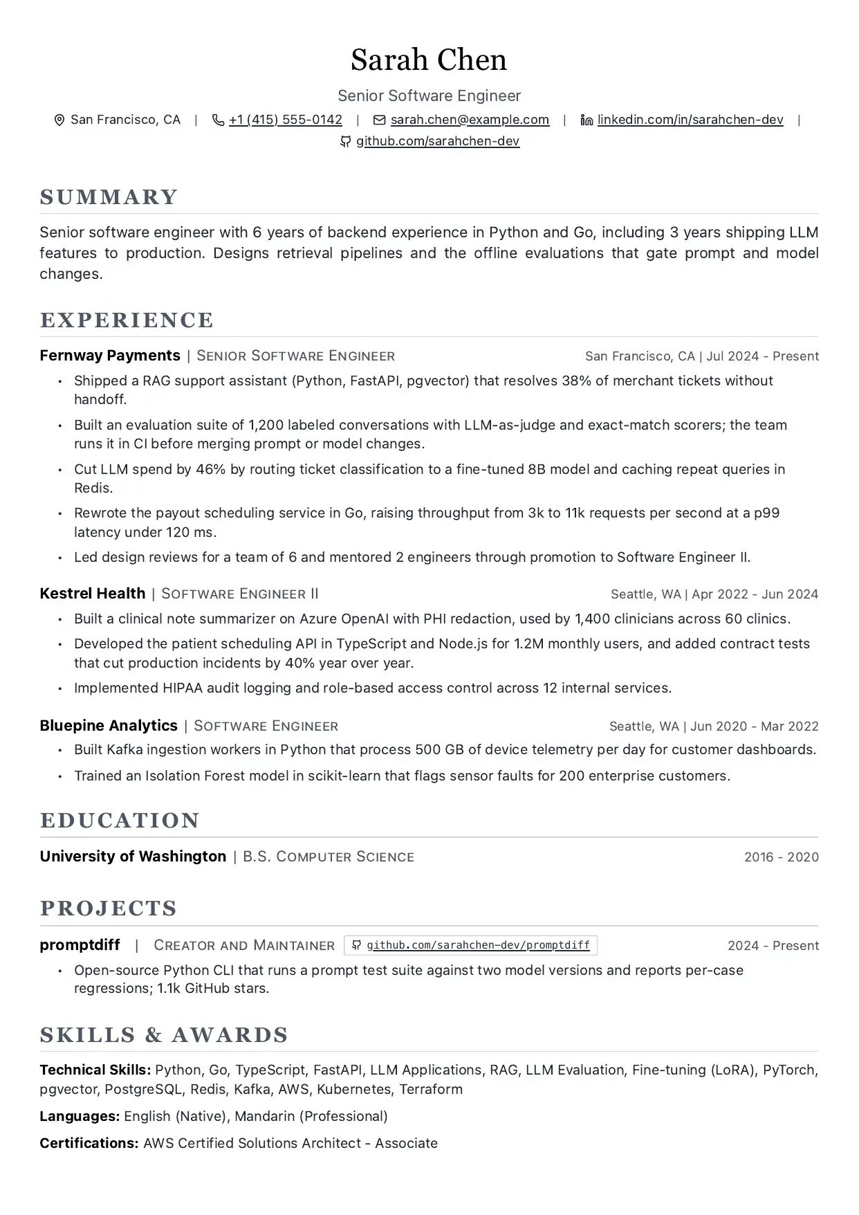 Clean template preview