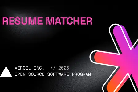 Resume Matcher joins the Vercel OSS Summer 2025 Program