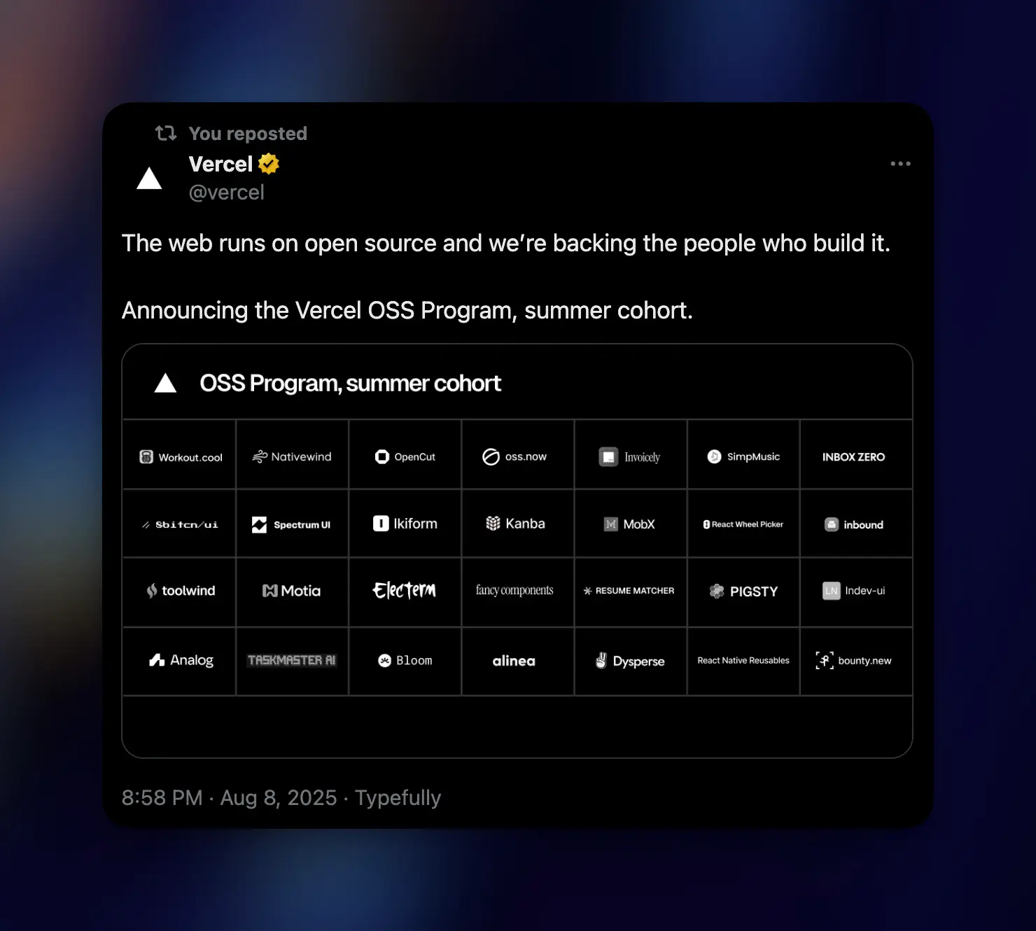 Resume Matcher joins the Vercel OSS Summer 2025 Program