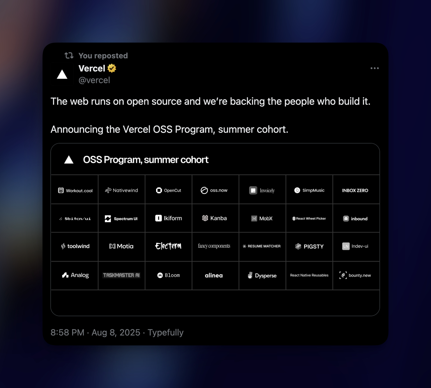 Resume Matcher joins the Vercel OSS Summer 2025 Program